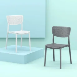 Lucy Chaise moderne en polypropylène micro perforé