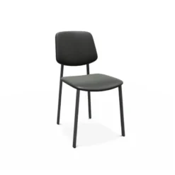 Lugano Chaise de séjour en simili avec pieds en métal