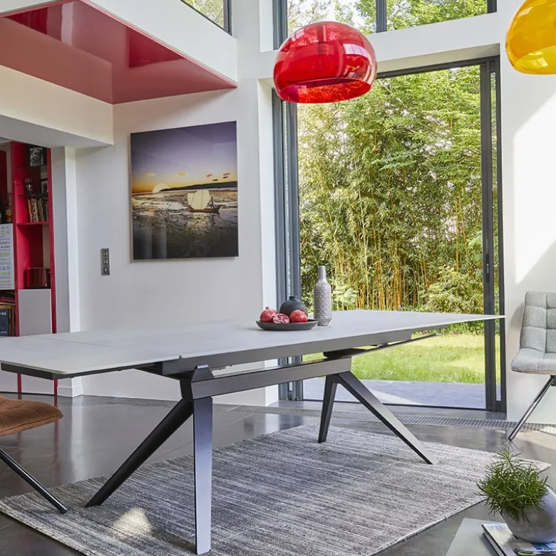 Luna Table extensible de salle à manger design en céramique