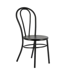 MadinaChaise bistrot vintage en métal noir