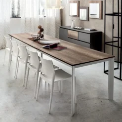 Mario Grande table extensible rectangulaire en stratifié