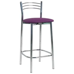 Marta Tabouret snack de cuisine en métal assise rembourrée