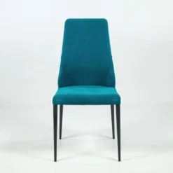 Mathilde Chaise de salle à manger italienne moderne en tissu et métal
