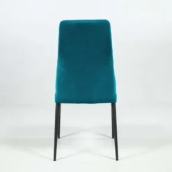 Mathilde Chaise de salle à manger italienne moderne en tissu et métal