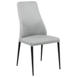 Mathilde Chaise de séjour moderne italienne en synthétique et pieds en métal