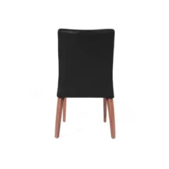 Matias stack Chaise confortable empilable en simili avec pieds en bois