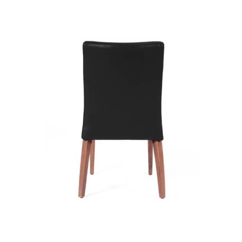 Matias stack Chaise confortable empilable en simili avec pieds en bois