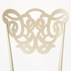 Milos Chaise provençale en métal assise synthétique rembourrée