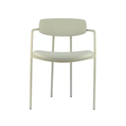 Mirror Chaise moderne en tissu avec accoudoirs et pieds en métal