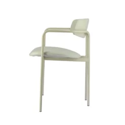 Mirror Chaise moderne en tissu avec accoudoirs et pieds en métal