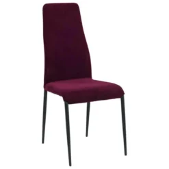 Mirta Chaise de séjour moderne en tissu et pieds en métal