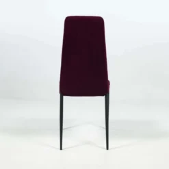 Mirta Chaise de séjour moderne en tissu et pieds en métal