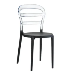 Miss Bibi Chaise moderne en polycarbonate transparent et polypropylène
