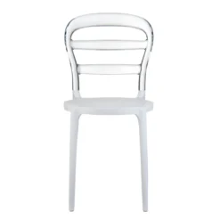 Miss Bibi Chaise moderne en polycarbonate transparent et polypropylène
