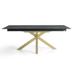 Moon Table design extensible en Dekton avec pied central