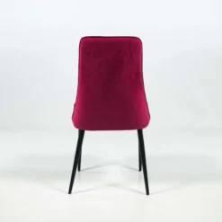 Nadine Chaise de salle à manger italienne en tissu et pieds en métal