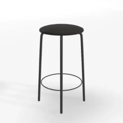 Nantes Tabouret snack sans dossier assise en tissu rembourrée