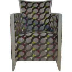 Nathan Fauteuil art déco fabriqué en France en tissu et bois massif
