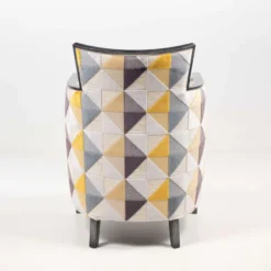 Nathan Fauteuil art déco fabriqué en France en tissu et bois massif