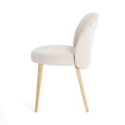 Neo Mobitec ® Chaise cosy confortable en tissu et pieds bois