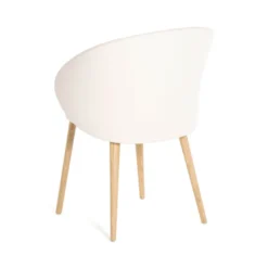 Neo Mobitec ® Fauteuil cosy confortable en tissu et pieds bois