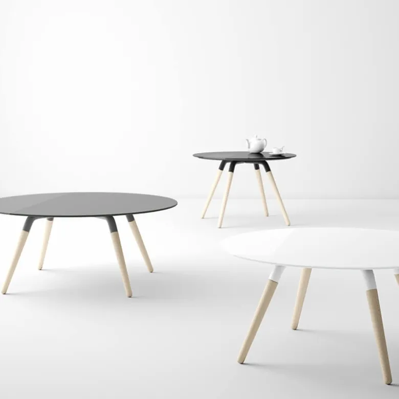 Nuba mini verre Table de salon design ronde en verre