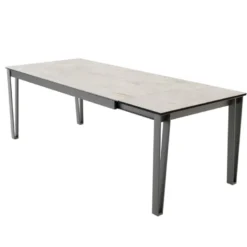 Okaso Table extensible moderne en céramique pieds en épingle