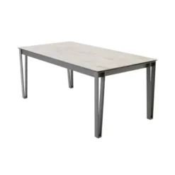 Okaso Table extensible moderne en céramique pieds en épingle
