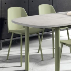 Olivia Chaise tendance rembourrée en simili avec pieds en métal