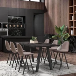 Ona Tabouret snack en tissu style moderne