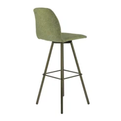 Osaka Tabouret de bar moderne en tissu et pieds en métal