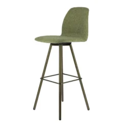 Osaka Tabouret de bar moderne en tissu et pieds en métal