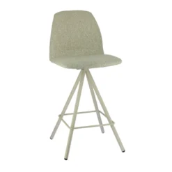 Osaka Tabouret snack moderne en tissu et pieds métal