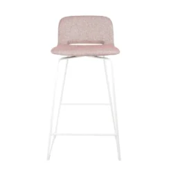 Pamp Mobitec ® Tabouret snack design en tissu avec dossier bas et pieds en métal