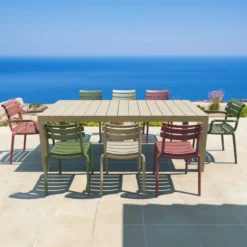 Paris Fauteuil de jardin empilable en polypropylène avec accoudoirs