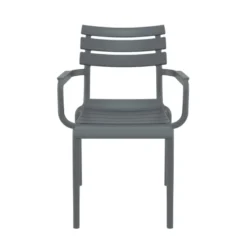 Paris Fauteuil de jardin empilable en polypropylène avec accoudoirs