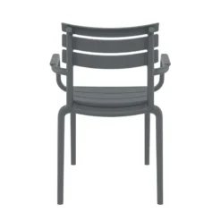 Paris Fauteuil de jardin empilable en polypropylène avec accoudoirs