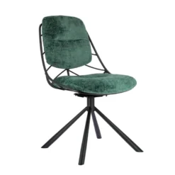 PaulineChaise design confortable pivotante en tissu