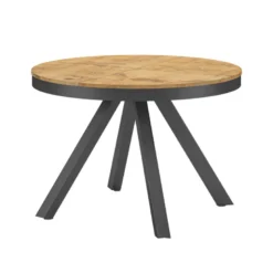 PetaloTable ronde design extensible avec pieds en métal