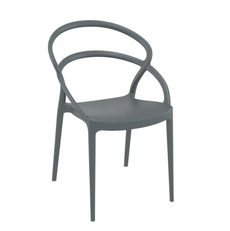 Pia Chaise de jardin tendance empilable en polypropylène