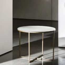 Piktor Sovet Table basse ronde en verre