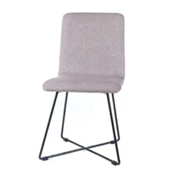 Plaza diamant Chaise design en tissu avec pieds filaires en métal noir