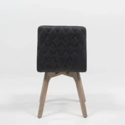 Plaza diamant Chaise de séjour scandinave matelassée en synthétique et bois