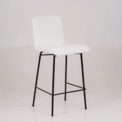 Plaza Tabouret snack moderne en tissu et pieds en métal