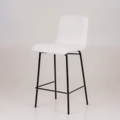 Plaza Tabouret snack moderne en tissu et pieds en métal