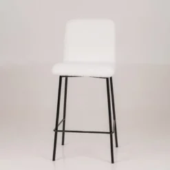 Plaza Tabouret snack moderne en tissu et pieds en métal