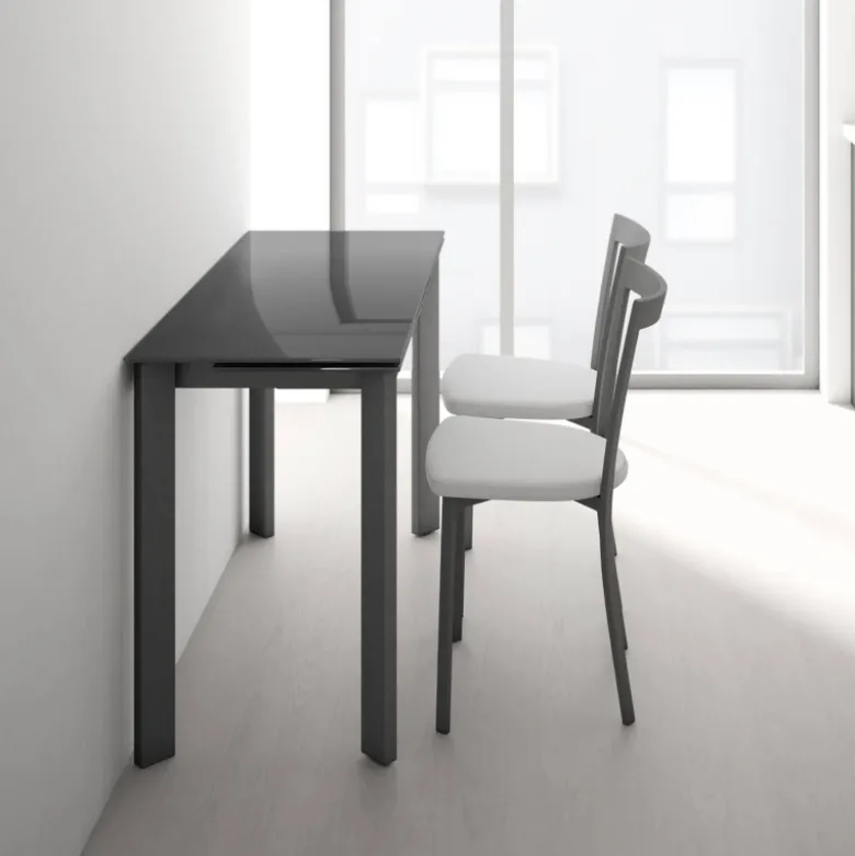 Poker Minor Table petit espace extensible en verre