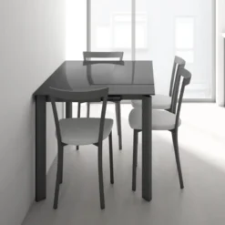 Poker Minor Table petit espace extensible en verre