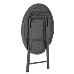 PraxisTable pliante ronde gris foncé