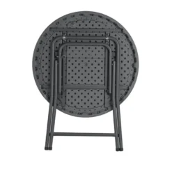 PraxisTable pliante ronde gris foncé